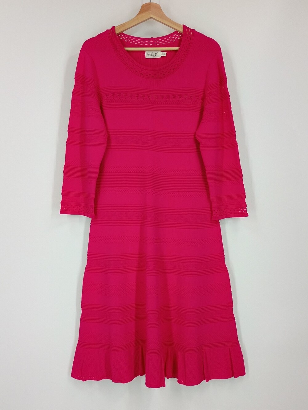 Eliza J Stretch Pointelle Knit Dress